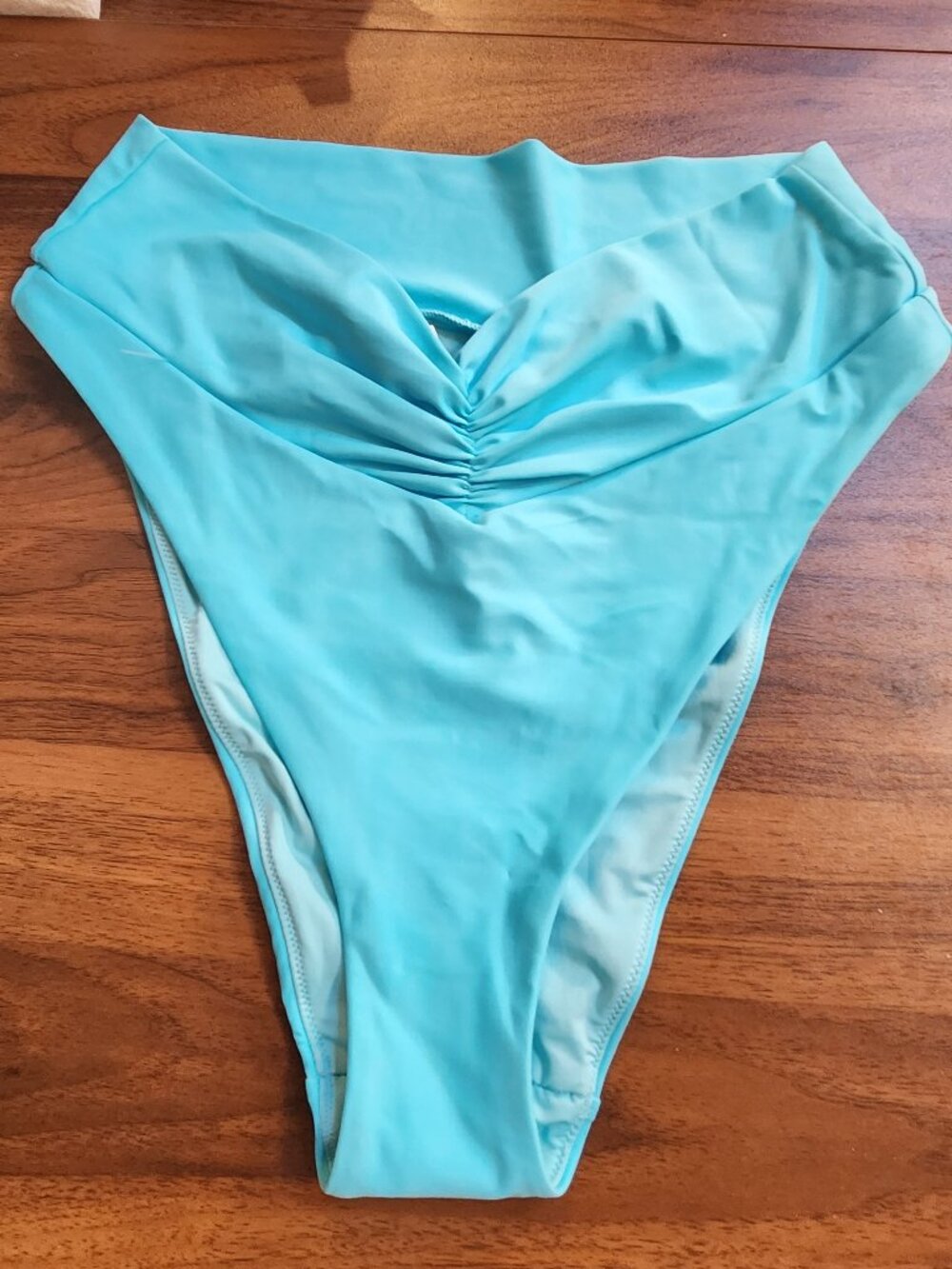 AERIE - Women's High Cut Bikini Swim Bottoms Turquoise - Large - NEW NWT